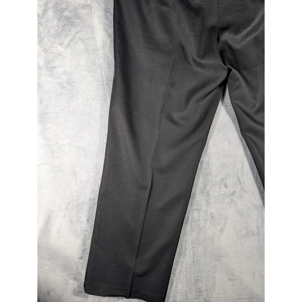 Wyndham Pointe Men's Black Flat Front Dress Pants 40x30 Straight Leg Workwear
